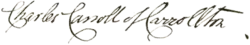 signature de Charles Carroll de Carrollton