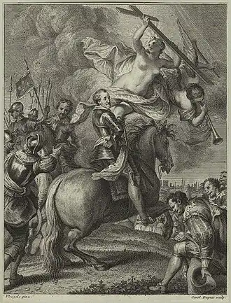 Le roi Henri IV, gravure de Charles Dupuis d'après la peinture de Philippe Vleughels