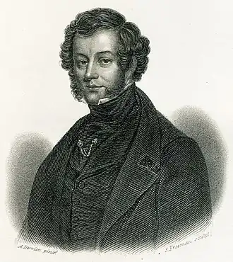 Gravure au pointillé par Samuel Freeman&nbsp;(en) d'après Hervieu de Charles Elmé Francatelli, probablement en 1846, servant de frontispice à The Modern Cook de Francatelli.