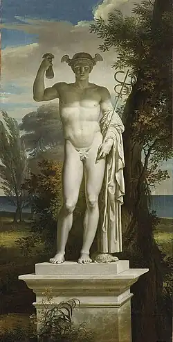 Charles Meynier, Statue de Mercure dans un paysageVizille, (musée de la Révolution française).