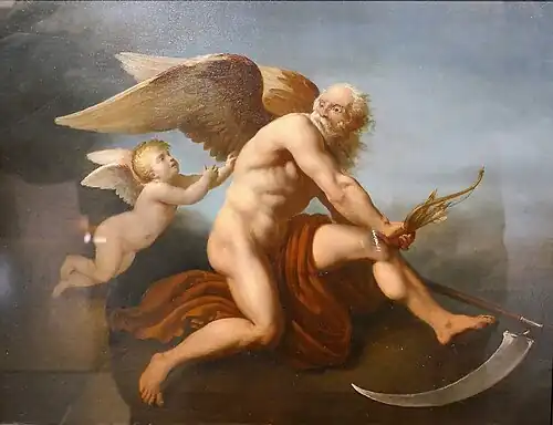 Le Temps brise les armes de l'Amour, Salon de 1795, (Besançon, Musée du Temps)