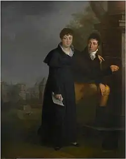 Sophie d'Arc et son époux André Masson, château de Gaesbeek.
