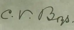 signature de Charles Vernon Boys