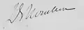 Signature de Charles de Brouckère