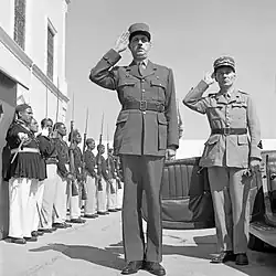 Le général de Gaulle en Tunisie en 1943.