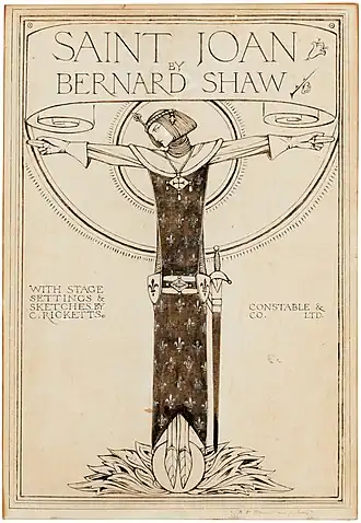 Projet de couverture par Charles Ricketts pour une édition limitée de la pièce, publiée par Constable & Co. en 1924.