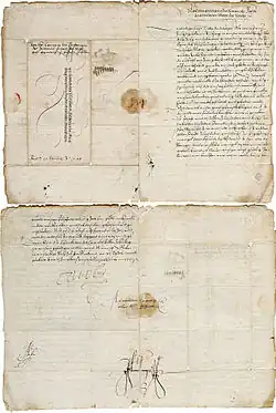 lettre de Charles Quint à Melchior Zobel