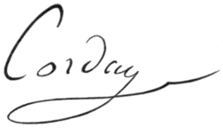 signature de Charlotte Corday