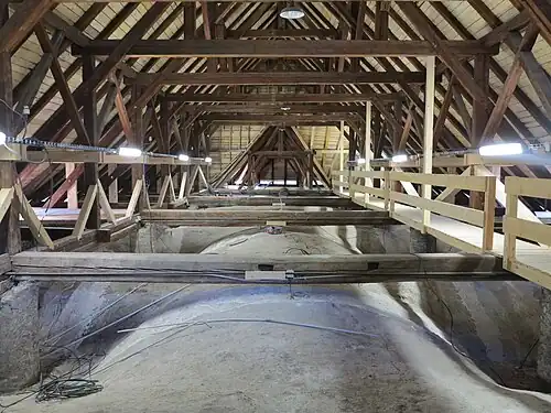 Charpente et voûtes de l'église en 2016