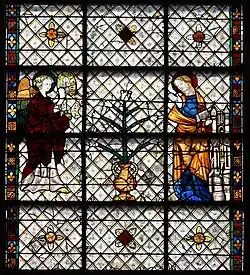 L'Annonciation, vitrail du chœur.