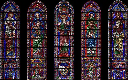 Baie 122Lancettes de la façade du transept sud.