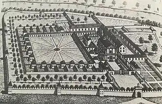 Plan d'archives de la Chartreuse, XIVe&nbsp;siècle.