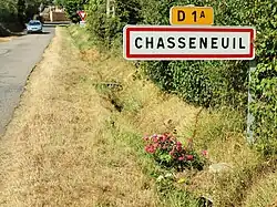 Le panneau d'entrée d'agglomération en 2016.