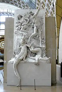 Les Nubiens ou Les Chasseurs d'alligators (1894), modèle en plâtre, Paris, musée d'Orsay.