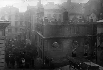 Synagogue Hassidim Shul après le pogrom in november 1918