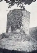 Ruines du donjon du château des Angles vers 1890-1900