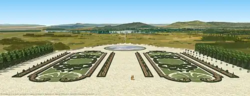 Vue depuis la balustrade du château de Montmorency, vers 1710