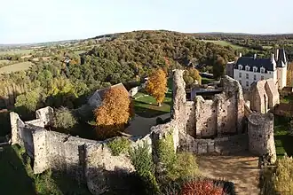 Le château de Sainte-Suzanne.