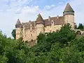 Le château de Culan et ses tours avec hourds du XIIIe&nbsp;siècle, Cher, Berry.