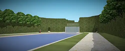 Schéma depuis le bas du bosquet du canal de Liancourt, XVIIe siècle