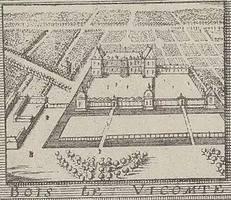 Le château vers 1652