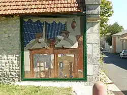 Mosaïque, scène campagnarde.