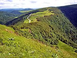 Le massif à la limite avec le Haut-Rhin, au sud-est.