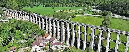 Vue panoramique du viaduc