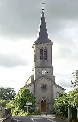 L'église de la Nativité-de-Notre-Dame à Chaumousey, côté sud-est.