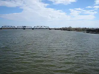 Le fort Macomb à droite et le pont du Chef menteur