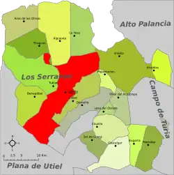 dans la comarque de Los Serranos.