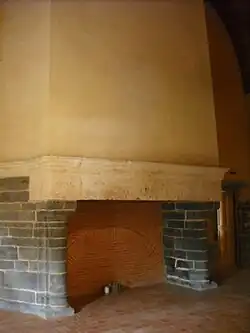 La cheminée de la Salle verte.