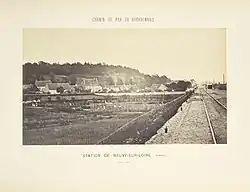 Ligne et gare en juillet 1862.