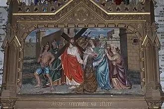 Jésus rencontre sa mère.