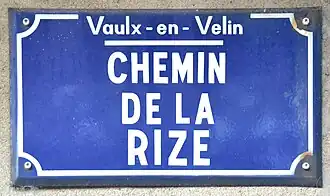 Chemin de la Rize, Vaulx-en-Velin.