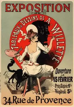 Exposition des œuvres d'Adolphe Willette (1888).