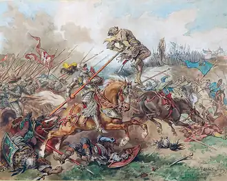 Description de l'image Cherubin Gniewosz in the battle of Suceava 1497.png.