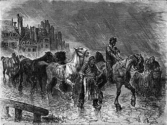 Chevaux menés à l'abattoir pendant le siège de Paris.