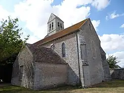 Chevet plat de l'église.
