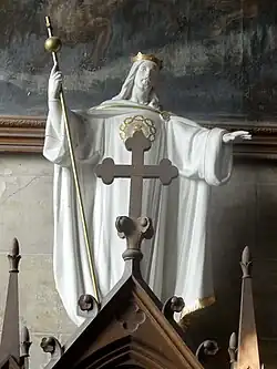 Statue du Christ-Roi en l'église de Chevrières (1925)