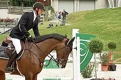 Kevin Staut et Cheyenne 111 Z*HDC lors du CSI-3* de La Clusaz (juillet 2012).