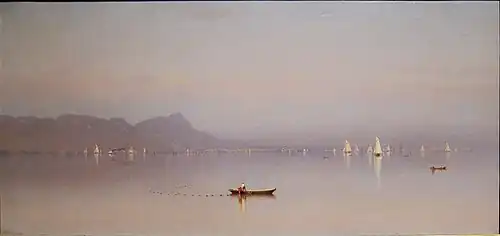 Sanford Robinson Gifford,Morning in the Hudson, Haverstraw Bay (1866)