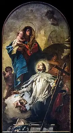 Giambattista Tiepolo -   La Vierge apparaît à Saint Jean de Nepomuk