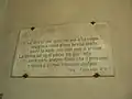 Plaque d'une citation de Dante