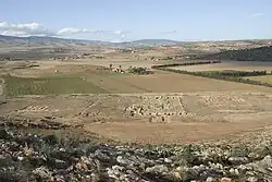Vue d'un camp de travail.