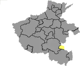 Localisation de Xīncài Xiàn