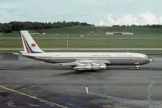 B-1826, le Boeing 707 de China Airlines impliqué dans l'accident, photographié en juin 1979.