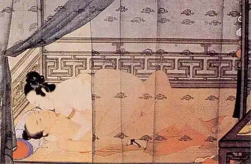 Dans la peinture chinoise. (China Sex Museum, date et auteur inconnus)