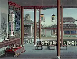 Peinture d'exportation: album de palais et jardins. Début 19e s. Gouache sur papier. British Library