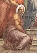 Détail de la Visitation du Pontormo.